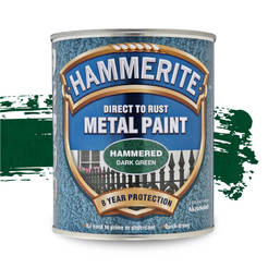 Алкидна боя за метал Hammerite Direct to Rust - 2.5л, хамър ефект, масленозелена