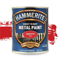 Алкидна боя за метал Hammerite Direct to Rust - 750мл, червен гланц