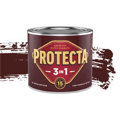 Емайллак за метал Protecta 3 в 1 - 500мл, тъмнокафяв