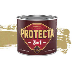 Eмайллак за метал Protecta 3 в 1 - 500мл, златен металик