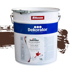 Extra alkyd paint for metal and wood Mahogany RAL 8016, 18l