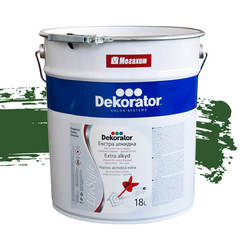 Extra alkyd paint for metal and wood Green leaf RAL6002, 18l