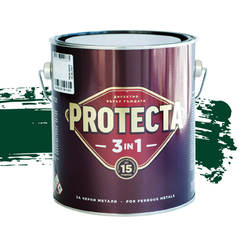 Eмайллак за метал 3в1 Protecta - 2.5л, тъмнозелен