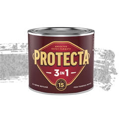 Eмайллак за метал Protecta 3 в 1 - 500мл, сив металик