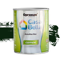 Универсална алкидна боя Casa Bella сатен - 650мл, тъмнозелена