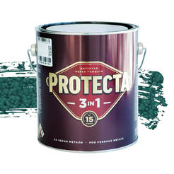 Eмайллак за метал Protecta 3 в 1 - 2.5л, зелен металик