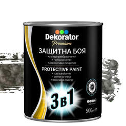 Боя за метал 3в1 Dekorator черен хамър 500мл