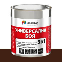 Краска универсальная 3 в 1 Universal S2130 шоколадный блеск C2430 2,5л COLORLAK