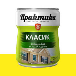 Alkyd paint for metal and wood Classic - 700 g, yellow