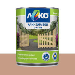 Alkyd paint for metal and wood Slightly satin - 650ml, milky brown