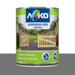 Alkyd paint for metal and wood Slightly satin - 650 ml, dark gray