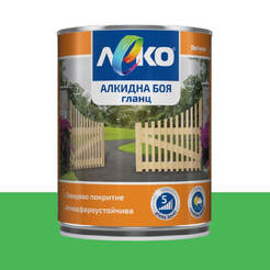 Alkyd paint for metal and wood Slightly glossy - 650ml, RAL 6018 yellow-green