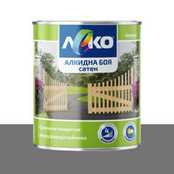 Alkyd paint for metal and wood Light satin - 2.5l, dark gray ORGAHIM