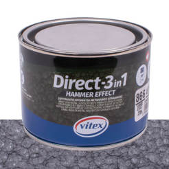 Алкидна боя за метал Direct 3в1 хамър ефект 375мл антрацит VITEX