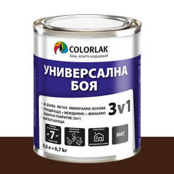 Боя за метал 3в1 Universal S2130 кафява мат C0260 500мл COLORLAK