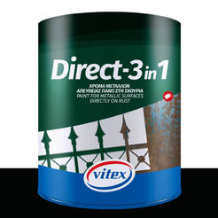 Эмаль по металлу Direct 3в1 750мл цвет черный 55 VITEX