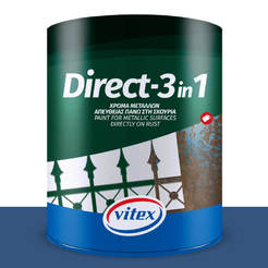 Эмаль по металлу Direct 3в1 750мл цвет синий 58 VITEX