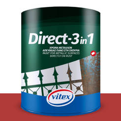 Эмаль по металлу Direct 3в1 750мл цвет красный 33 VITEX
