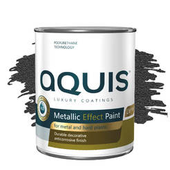 Краска водоэмульсионная с металлическим эффектом - 650 мл, антикоррозийная, графитная.
