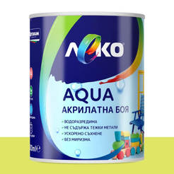 Акриловая сатиновая краска Leko Aqua - 600мл, лайм