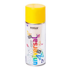 Spray paint universal, gloss traffic yellow RAL 1023 Biodur 400ml