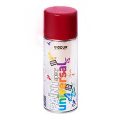 Spray paint universal, gloss dark red RAL 3002 Biodur 400ml