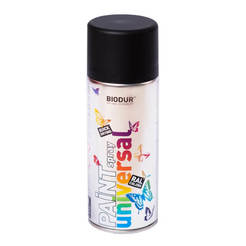 Spray paint universal, black matt RAL 9005 Biodur 400ml
