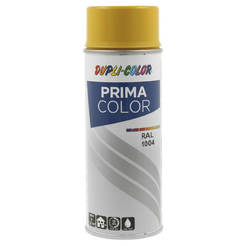 Спрей за боядисване спрей боя Prima Color 400мл RAL 1004 наситеножълт