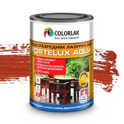 Water-based azure varnish for wood Fortelux Aqua C0080 mahogany 2.5 l