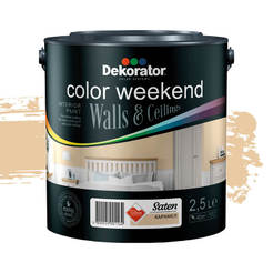 Цветен латекс Сатен Карамел 2.5л ColorWeekend Saten Teflon