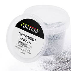 Decorative coating 50ml Glitter brocade Silver XL FORTUNA