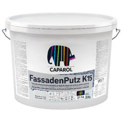 Polymer plaster white Fassadenputz R15 dragged 1.5mm 25kg CAPAROL