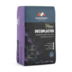 Dry cement plaster 25 kg scratched 1.4 mm Decoplaster Fine