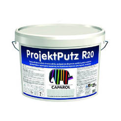 Polymer plaster 25kg transparent dragged 1.5mm Projektputz R20 CAPAROL
