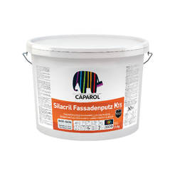 Silicone plaster 25kg transparent scratched 1.5mm Silacril Fassadenputz K15 CAPAROL