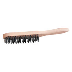 Wire brush with wooden handle, 275 mm