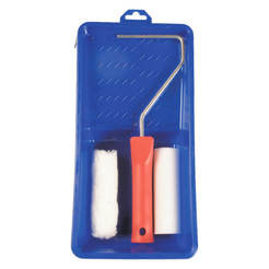 Paint roller set with 2 rollers and tray