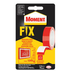 Mounting double-sided adhesive tape - 19 mm x 1.5 m, up to 120 kg
