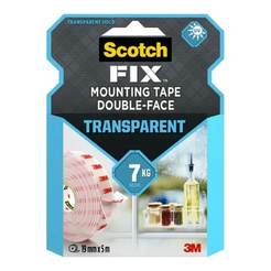 Mounting tape Scotch Fix 19mm x 5m double-sided transparent