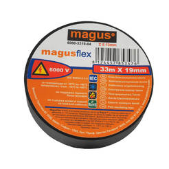 Insulation tape black 19mm x 20m, 130 micron Magusflex