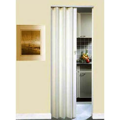 Интериорна врата Хармоника с магнит, цвят бял - монохром