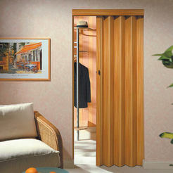 Интериорна врата Хармоника с магнит, цвят махагон - монохром