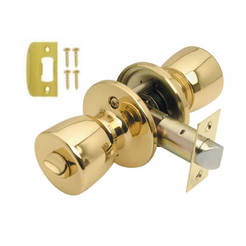 Service door handle, polished brass Tulip