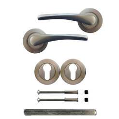 Потайная дверная ручка с розеткой из нержавеющей стали Bravo