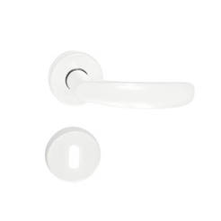 Simple handle with rosette for neck, white Silistra