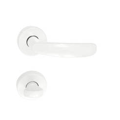 Service handle with door rosette, white Silistra