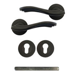 Секретна дръжка за врата с розетка черна Есе