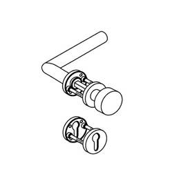 Дверная ручка с шариком и розеткой Pure - модель 8906