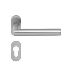 Door handle with Pure rosette - model 8906, 1/2 secret, left oval