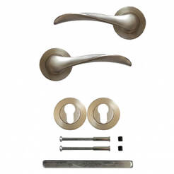 Секретна дръжка за врата с розетка инокс Yaprak